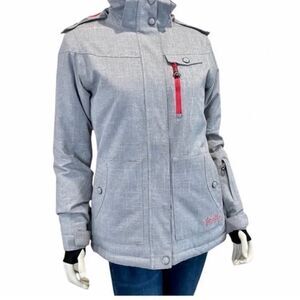Kid’s M Firefly Aquabase Elite Snowboarding jacket with faux fur-trimmed hood